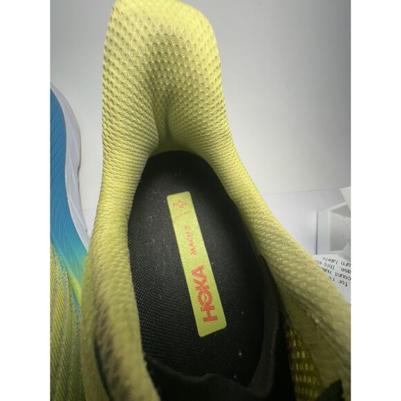 HOKA ONE ONE Rocket X Women’s Size 7B Running Shoes Yellow Blue - Picture 8 of 8